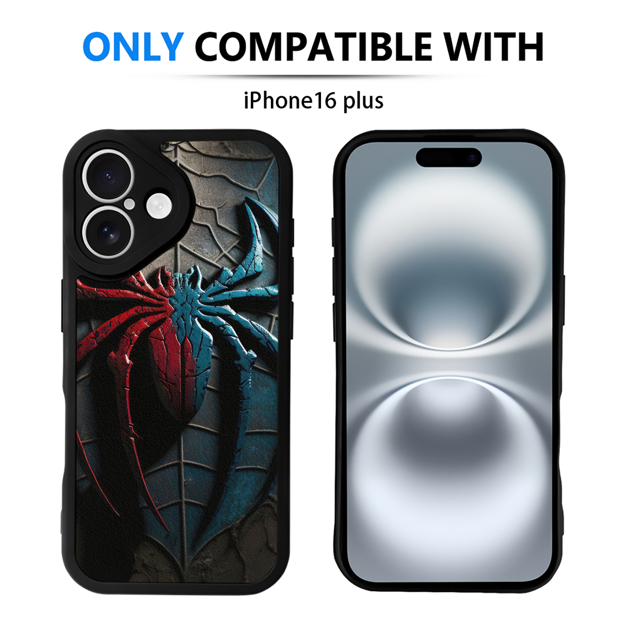 Spider Man スパイダーマン 【iPhone 16シリーズ対応】シリコンスマホケース（レザー調） 材質：シリコン